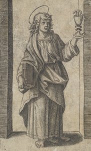 Saint Jean, livre dans la main droite, calice dans la main gauche, de la série 
