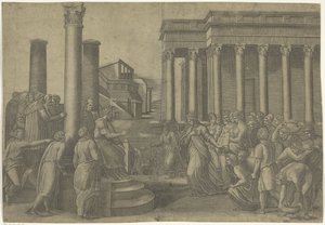 Salomon et la reine de Saba - Marcantonio Raimondi