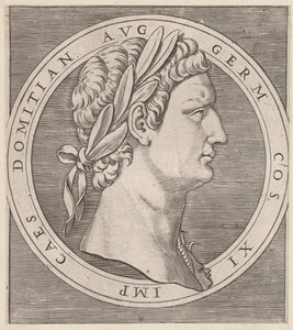 Speculum Romanae Magnificentiae: Domitien, des Douze Césars, vers 1500-1534 - Marcantonio Raimondi