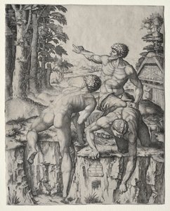 Les Grimpeurs Trois Figures de la Bataille de Cascina de Michel-Ange, 1510