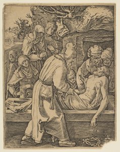 La Déposition, de La Petite Passion - Marcantonio Raimondi