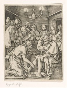 Lavement des pieds de Pierre (Passion du Christ) - Marcantonio Raimondi