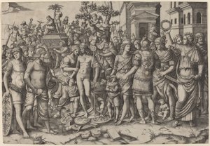 Triomphe - Marcantonio Raimondi, after Jacopo Ripanda