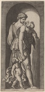 Charité - Marcantonio Raimondi after Raphael