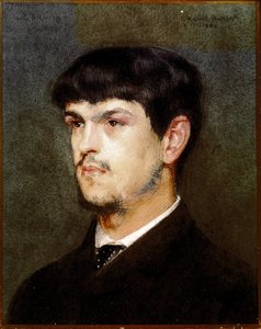 Portrait du compositeur français Claude Debussy (Pierre noire et pastel) - Marcel Andre Baschet