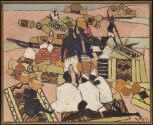 Le marché aux tapis à Mopti - Marcelle Ackein