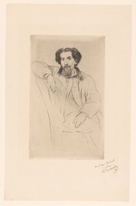 Portrait de Henri Charles Guérard - Marcellin Gilbert Desboutin (signed by artist)