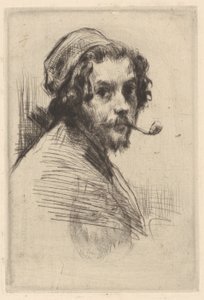 Autoportrait de Marcellin Gilbert Desboutin avec pipe