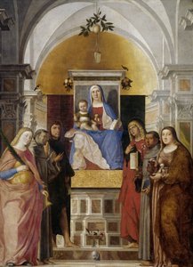 Madone et Enfant avec les saints Catherine, François d