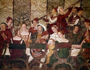 Le roi du Danemark Christian I à un banquet - Marcello Fogolino