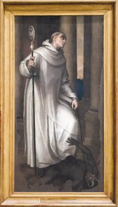 Saint Bernard écrasant un démon
