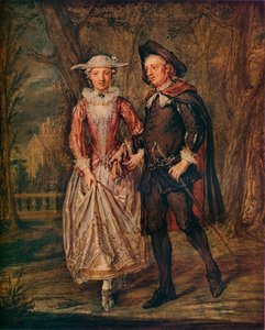 Amoureux dans un parc - Marcellus Laroon the Younger