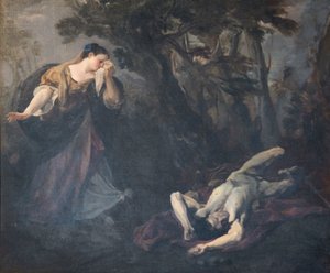 Sainte Marguerite de Cortone trouve le corps de son amant - Marco Benefial