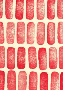 Stones_red, 2017 (tampons en caoutchouc)