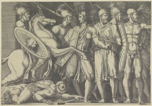 Trajan combattant les Daces - Marco Dente (attributed to)