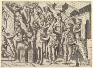 Speculum Romanae Magnificentiae: Cavaliers Romains, de la Colonne de Trajan - Marco Dente