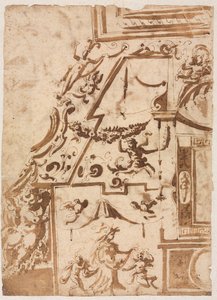 Grotesque avec un centaure bondissant (verso) - Marco Marchetti