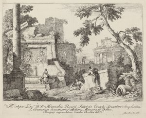 Paysage avec ruines