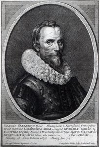 Autoportrait, gravé par Wenceslaus Hollar, 1644 - Marcus Garret Gheeraerts the Younger