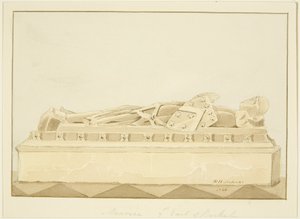Effigie de Maurice, 7e comte de Berkeley dans la cathédrale de Bristol - Marcus H. Homes