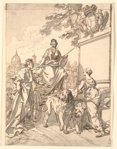 Feuille allégorique à l