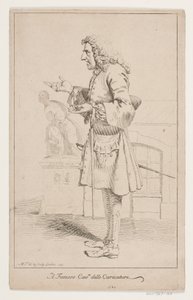 "Il famoso Cavre delle Caricature". Portrait de Pier Leone Ghezzi (1674-1755) - Marcus Tuscher