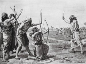 Une incursion de nomades sémites (litho) - Margaret (after) Dovaston