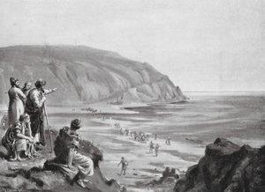Arrivée des fondateurs de la Phénicie (litho) - Margaret (after) Dovaston