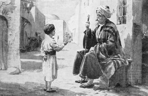 Firdausi entend ses propres vers lui être répétés (litho) - Margaret (after) Dovaston
