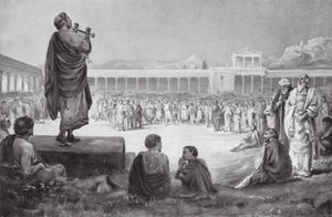 Tournée de Néron en Grèce (litho) - Margaret (after) Dovaston