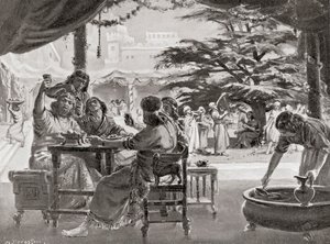 Réjouissances à Babylone lors de la reconstruction de la ville par Esarhaddon, extrait de Hutchinson