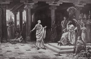 Solon à la cour de Crésus (lithographie) - Margaret (after) Dovaston