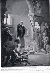 Le jugement des neuf socs de charrue, illustration tirée de "Hutchinson