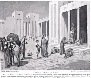 Prince hittite en Syrie, illustration tirée de "Hutchinson