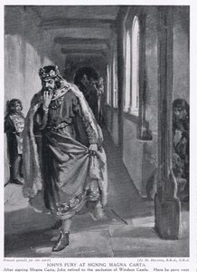 La fureur de Jean à la signature de la Magna Carta AD1215 - Margaret Dovaston