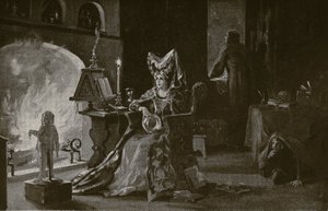 La duchesse de Gloucester pratique la sorcellerie, illustration tirée de "Hutchinson