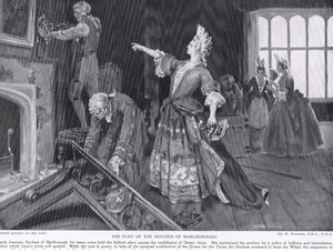 La fureur de la duchesse de Marlborough, vers 1910 (lithographie)