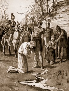 Le martyre de saint Alban, vers 303, illustration tirée de "Hutchinson