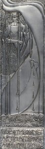 Plaque en métal repoussé blanc, 1893 - Margaret Macdonald
