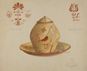 Pot couvert allemand de Pennsylvanie - Margaret Stottlemeyer