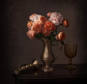 Nature morte à la rose sombre - Margareth Perfoncio