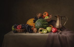 Nature morte à la récolte abondante - Margareth Perfoncio