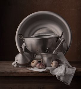 Nature morte dans une cuisine rustique - Margareth Perfoncio