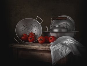Nature morte dans une cuisine rustique - Margareth Perfoncio
