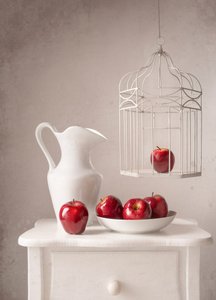 Pommes rouges rustiques