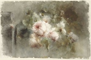 Un vase avec des roses - Margaretha Roosenboom