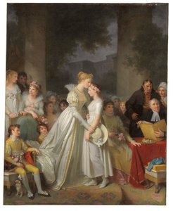 Le baiser de protection par la châtelaine locale