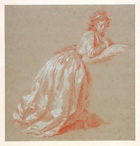 Jeune femme agenouillée
