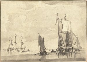 Paysage marin - Maria Catharina Prestel after Willem van de Velde the Younger