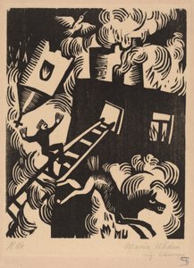 Maison en feu, 1918 - Maria Uhden